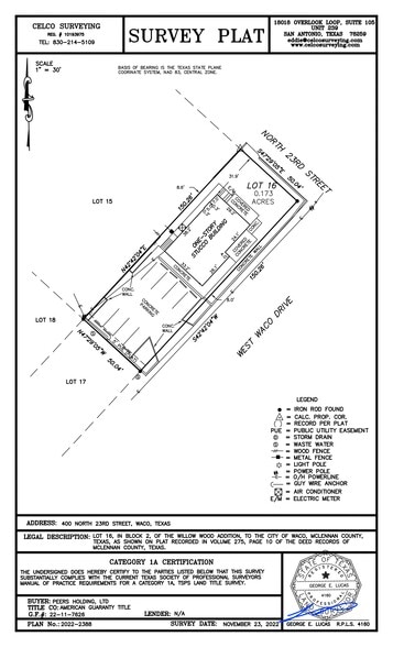 400 N 23rd St, Waco, TX à louer - Plan de site - Image 2 de 16