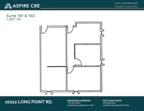 10122 Long Point Rd, Houston, TX à louer Plan d’étage- Image 2 de 2