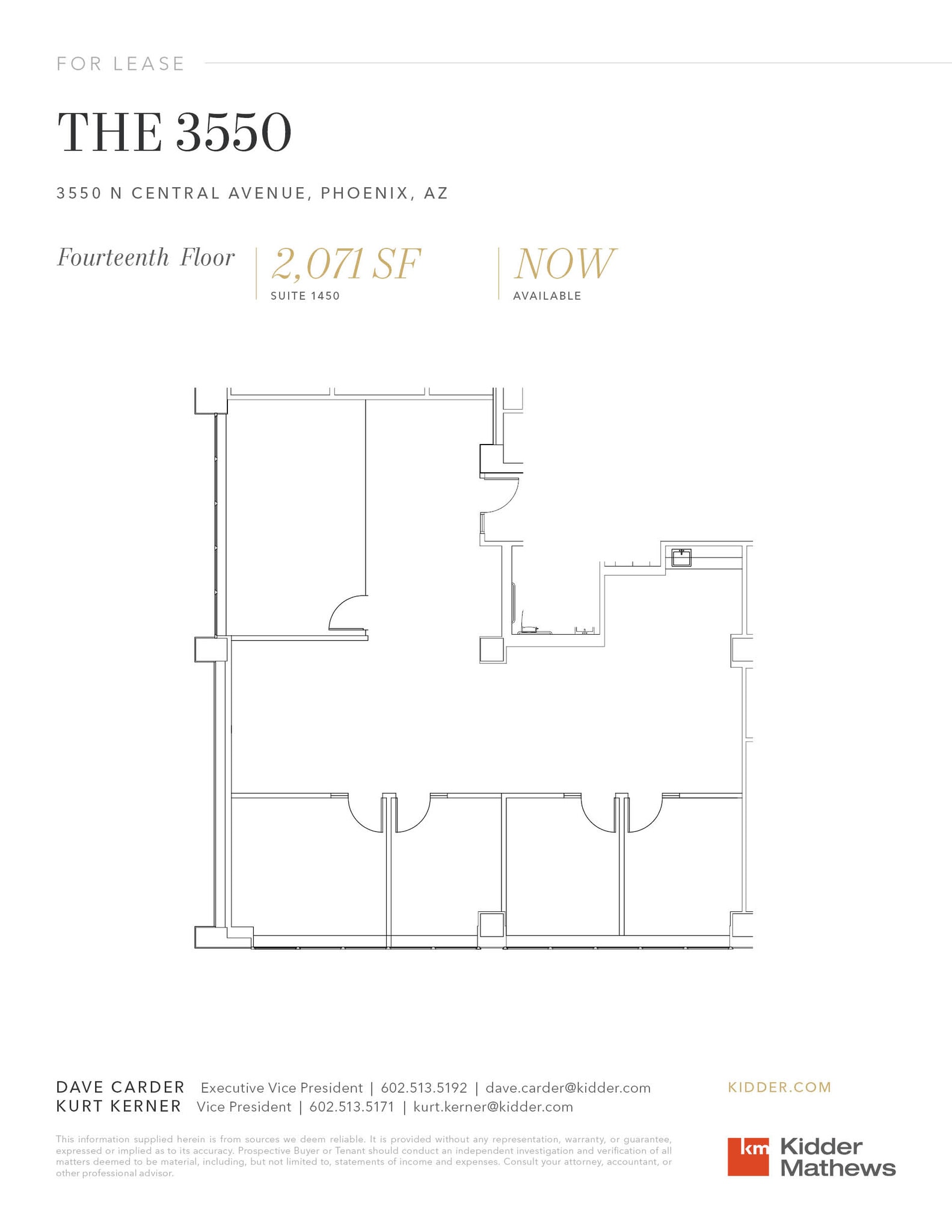 3550 N Central Ave, Phoenix, AZ for lease Floor Plan- Image 1 of 1