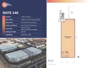 748 W Sunset Rd, Henderson, NV à louer Plan d’étage- Image 1 de 3