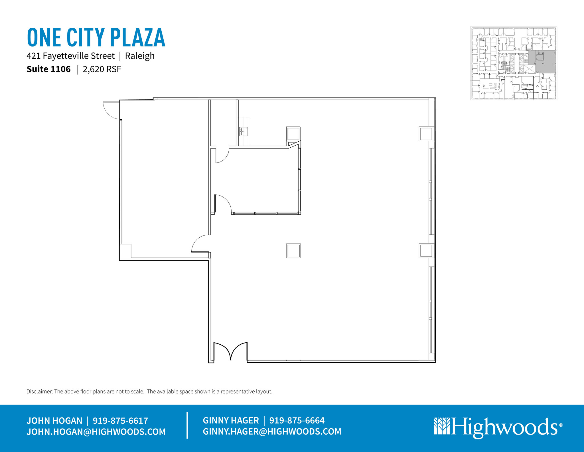 421 Fayetteville St, Raleigh, NC à louer Plan d  tage- Image 1 de 1