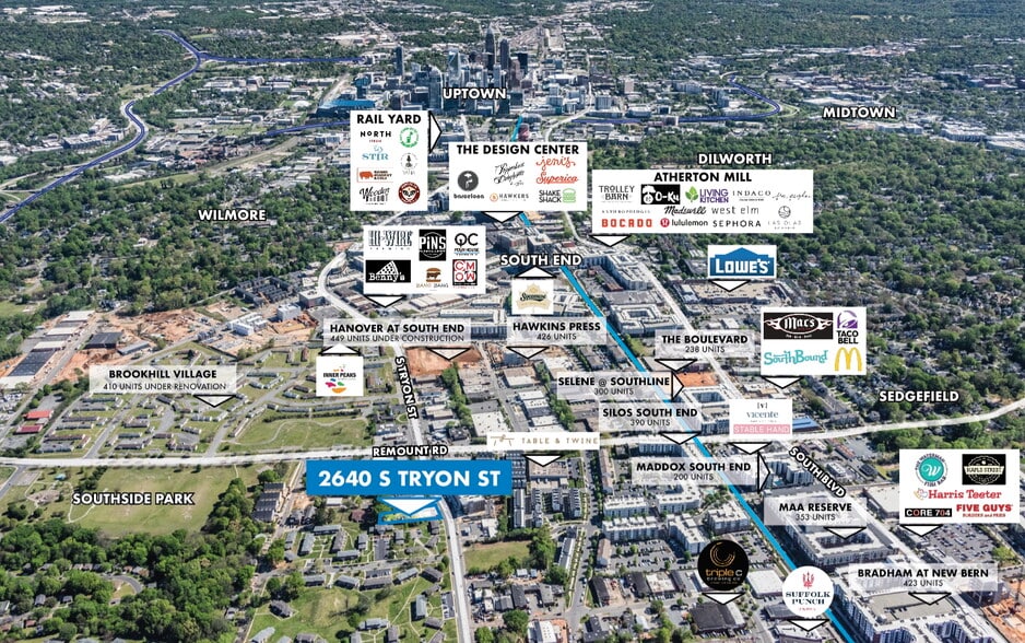 2640 S Tryon St, Charlotte, NC for sale - Aerial - Image 1 of 18