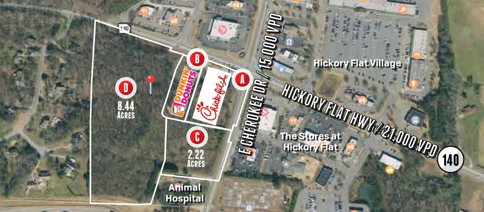 5457 Hickory Flat Hwy, Canton, GA à louer - Aérien - Image 2 de 2