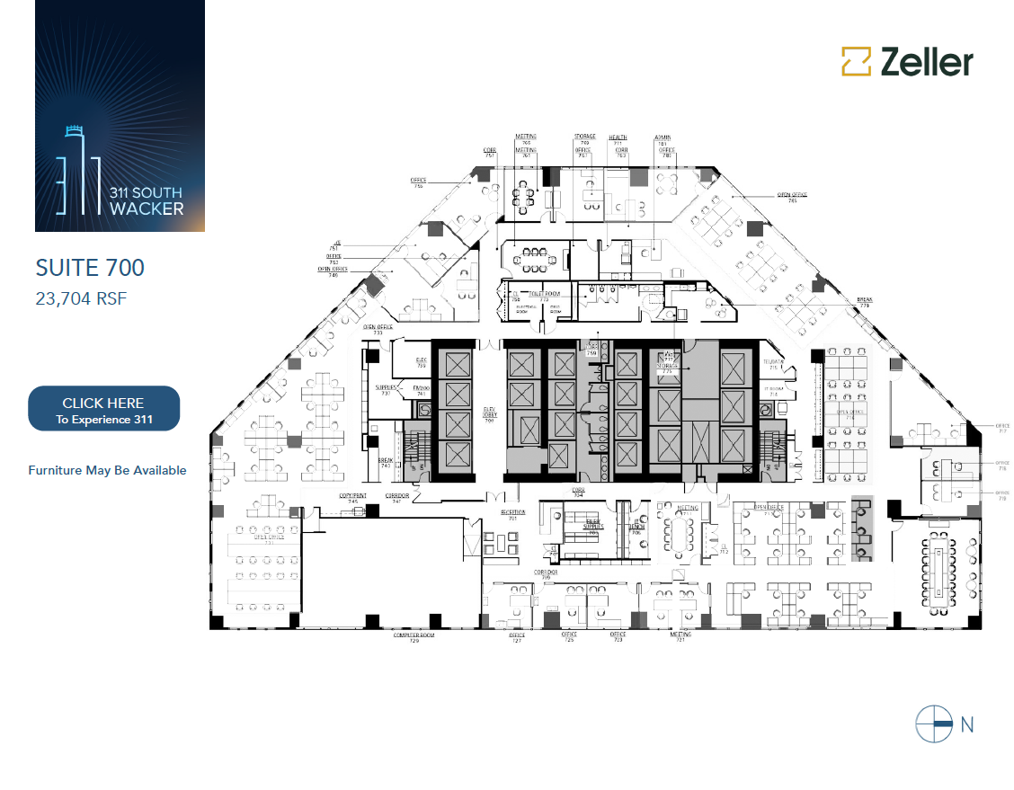 311 S Wacker Dr, Chicago, IL for lease Floor Plan- Image 1 of 1