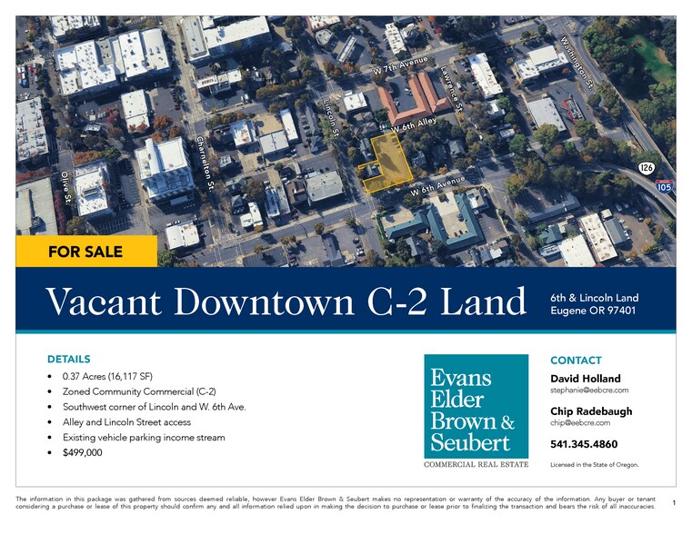 W 6th Avenue & Lincoln Street, Eugene, OR à vendre - Photo du bâtiment - Image 2 de 6