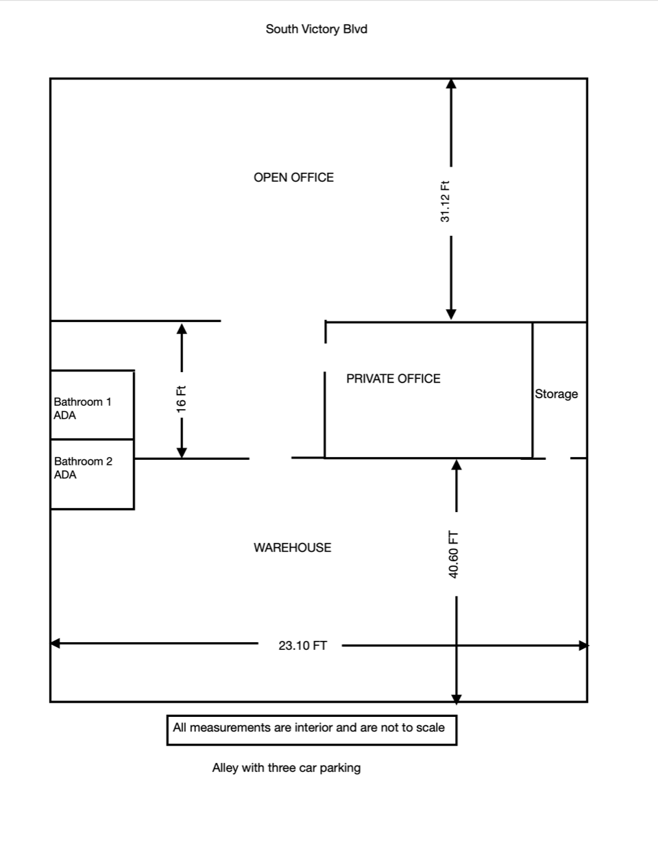 615 S Victory Blvd, Burbank, CA à vendre Plan d’étage- Image 1 de 4