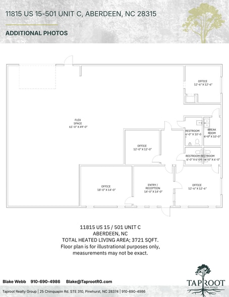11815 US Highway 15-501, Aberdeen, NC for lease - Floor Plan - Image 2 of 17