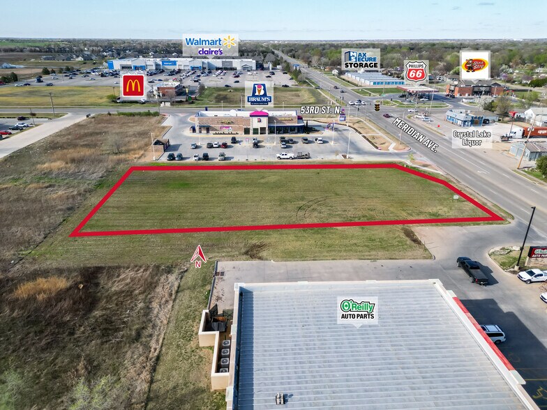 S. of SW/C at Meridian & 53rd St., Wichita, KS à vendre - Aérien - Image 2 de 6