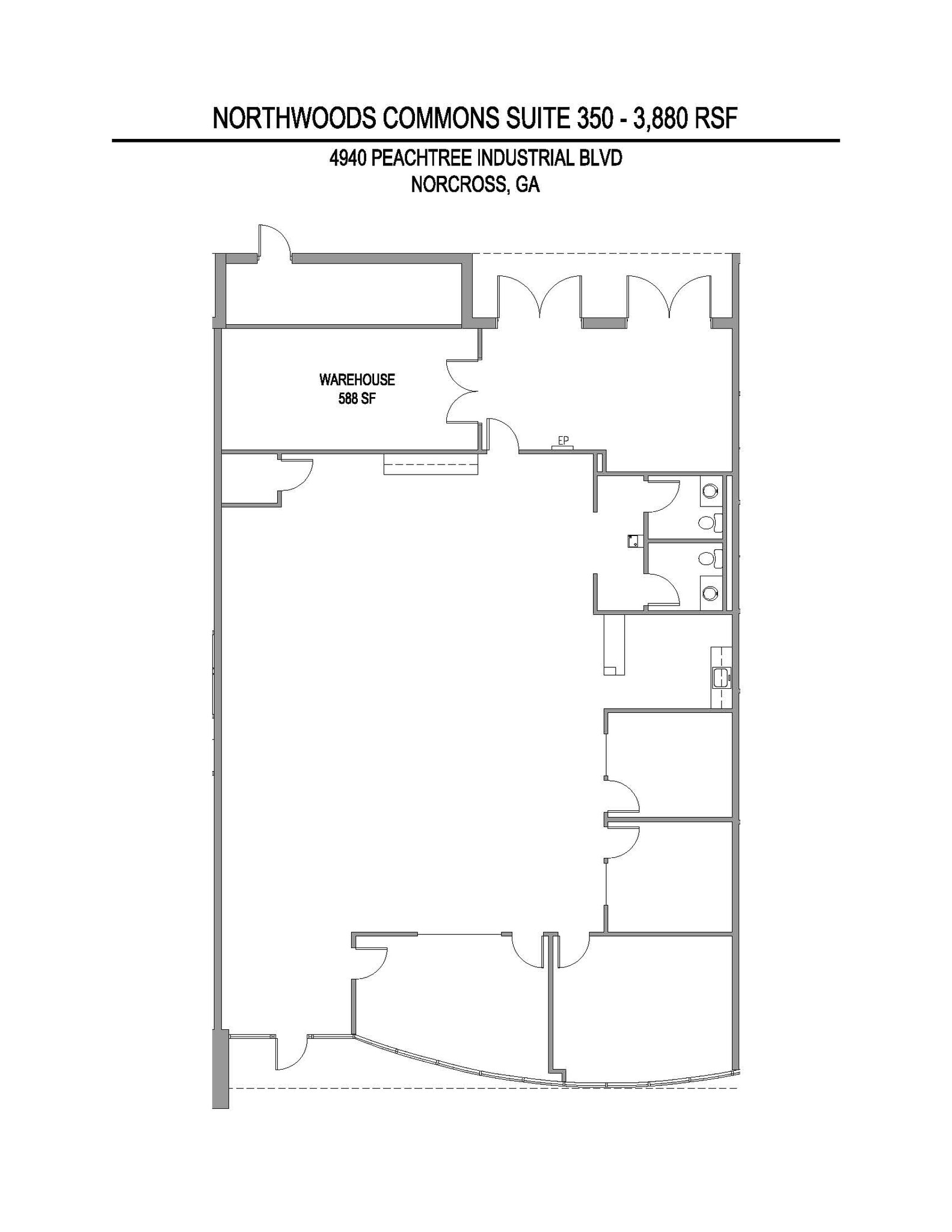 4940 Peachtree Industrial Blvd, Norcross, GA for lease Floor Plan- Image 1 of 5