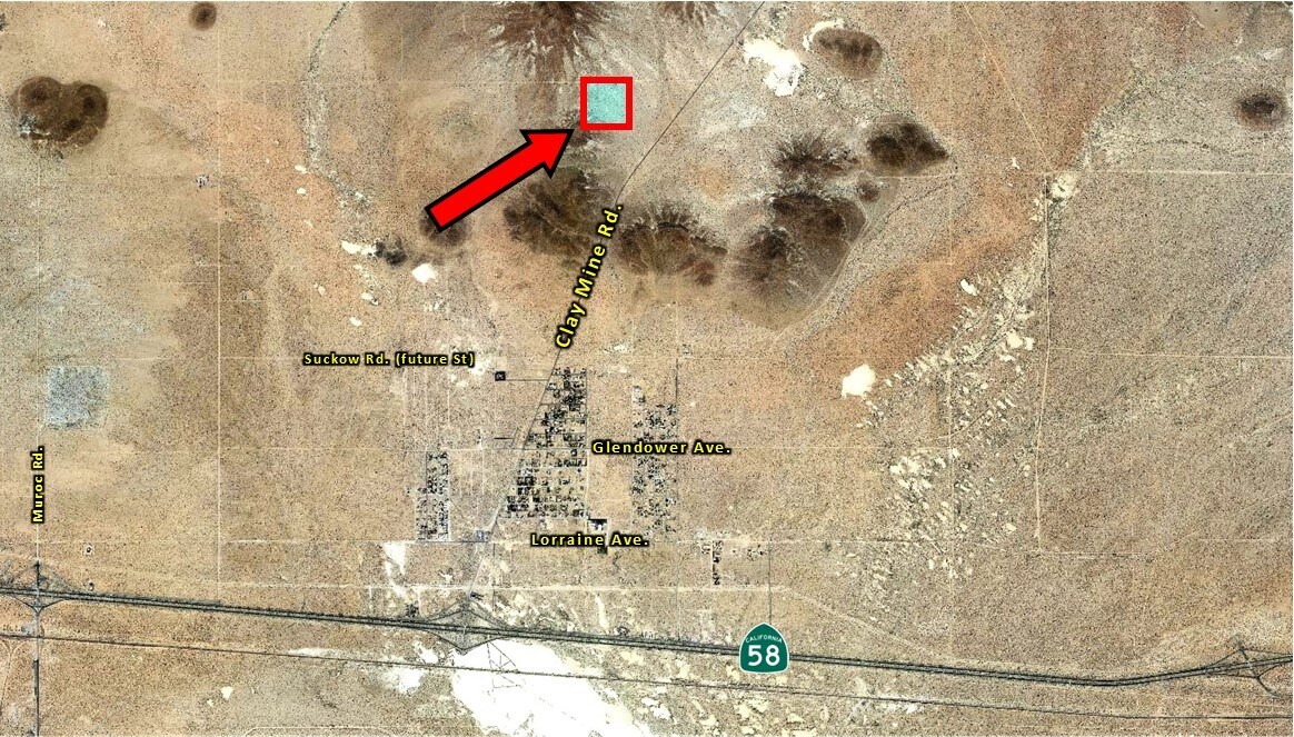 NW of Clay Mine Rd near Suckow Rd, Boron, CA for sale Aerial- Image 1 of 3