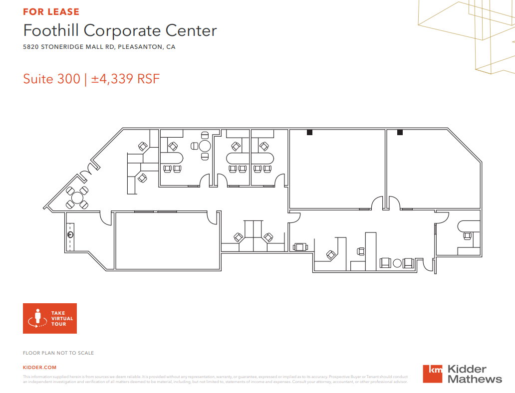 5820 Stoneridge Mall Rd, Pleasanton, CA à louer Plan d’étage- Image 1 de 1