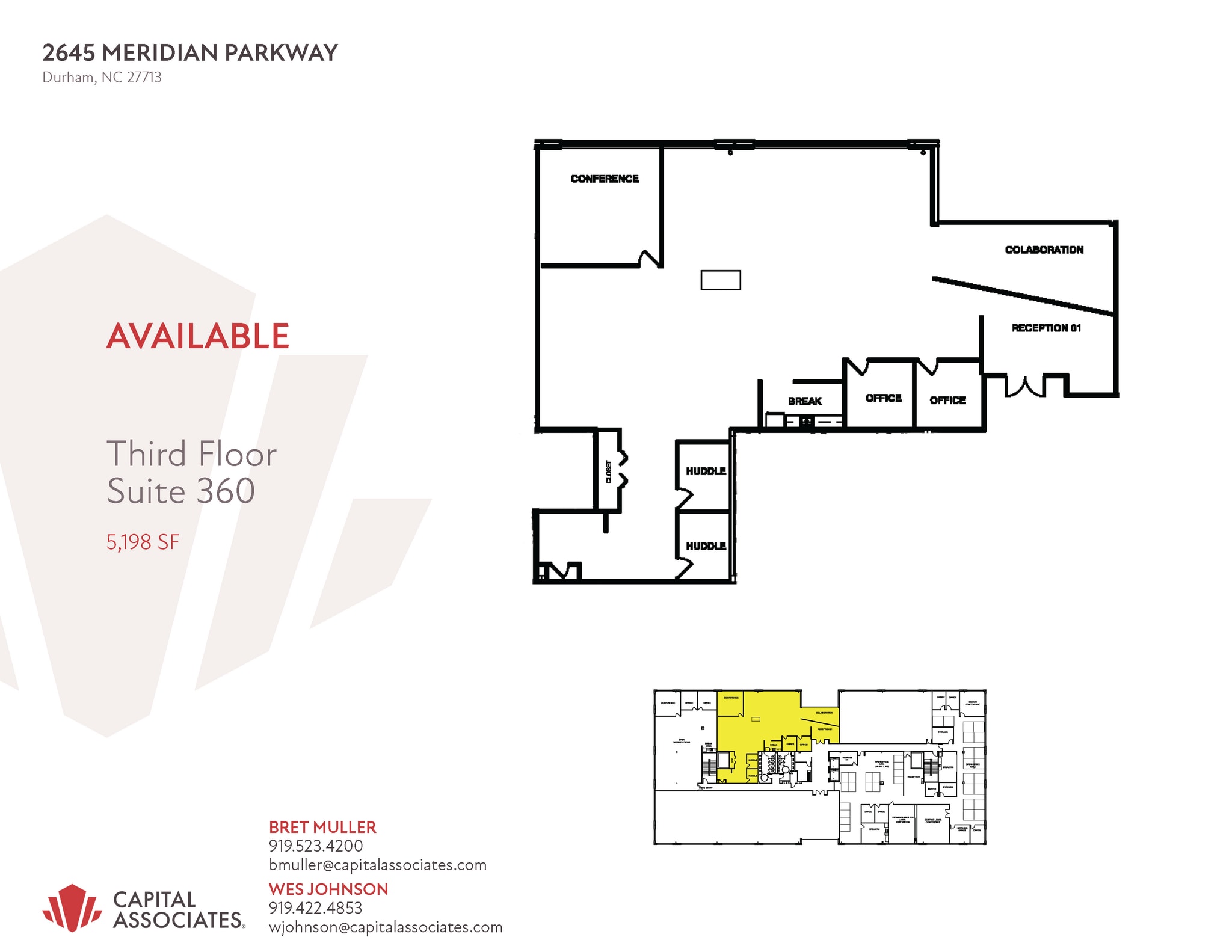 2645 Meridian Pky, Durham, NC à louer Plan d’étage- Image 1 de 1