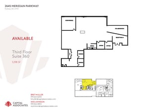 2645 Meridian Pky, Durham, NC à louer Plan d’étage- Image 1 de 1