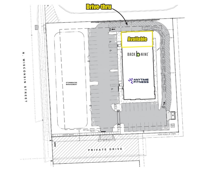 825-833 N Wisconsin St, Elkhorn, WI à louer - Plan de site - Image 3 de 3