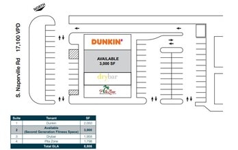 2040-2046 S Naperville Rd, Wheaton, IL à louer Plan d’étage- Image 1 de 1