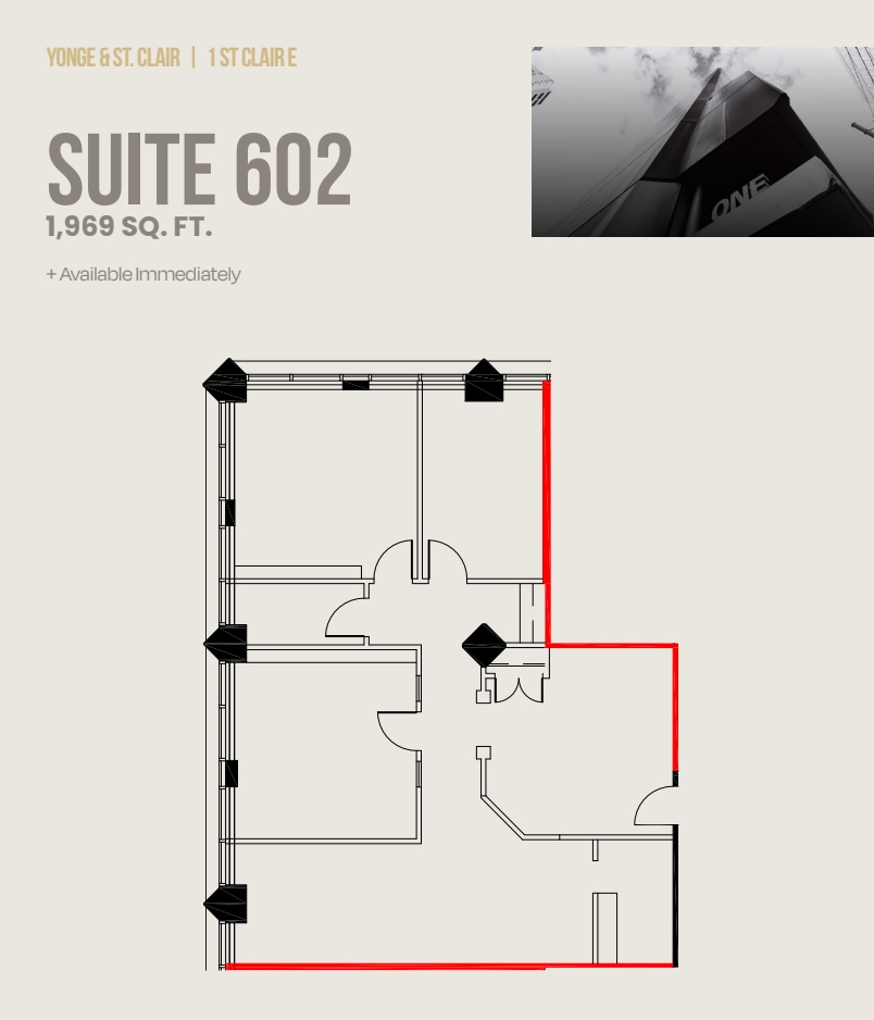 1 St Clair Ave E, Toronto, ON for lease Floor Plan- Image 1 of 1