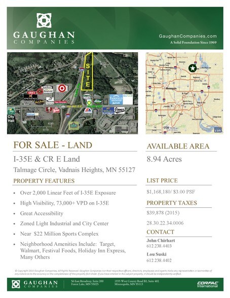 Talmage Cir, Vadnais Heights, MN à vendre - Photo du bâtiment - Image 2 de 3