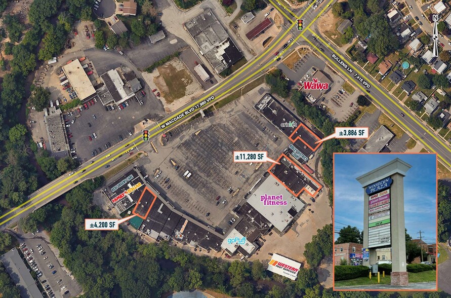 1936 Macdade Blvd, Woodlyn, PA for lease - Aerial - Image 2 of 3