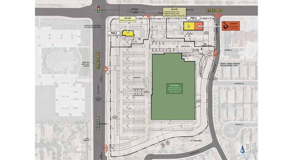 SEC Higley & Ocotillo Rd, Gilbert, AZ à louer - Plan de site - Image 2 de 4