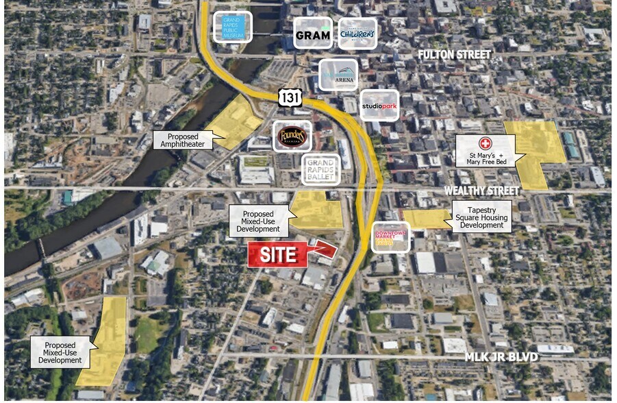 525 Century Ave SW, Grand Rapids, MI à louer - Aérien - Image 2 de 2