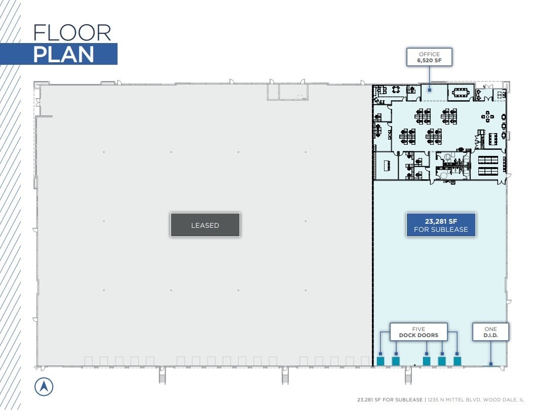 1235 N Mittel Blvd, Wood Dale, IL for lease Floor Plan- Image 1 of 1