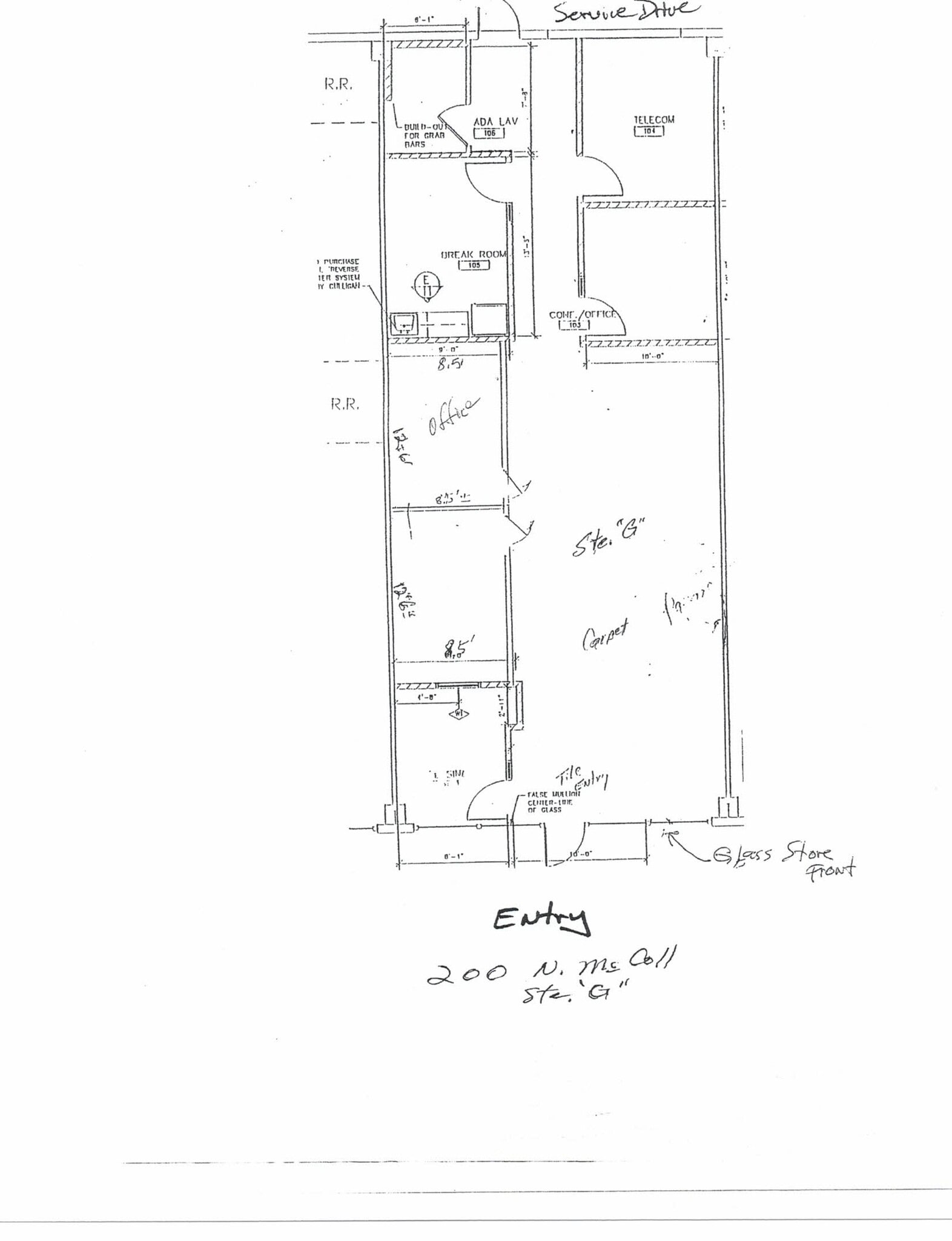200-224 N McColl Rd, McAllen, TX à louer Plan de site- Image 1 de 1