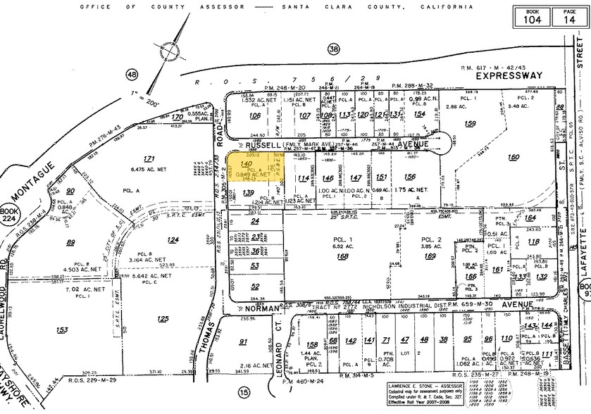 1990-1998 Russell Ave, Santa Clara, CA à vendre - Plan cadastral - Image 1 de 1