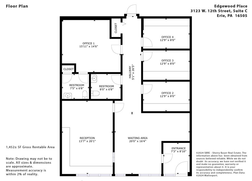 3123 W 12th St, Erie, PA for lease - Floor Plan - Image 3 of 11