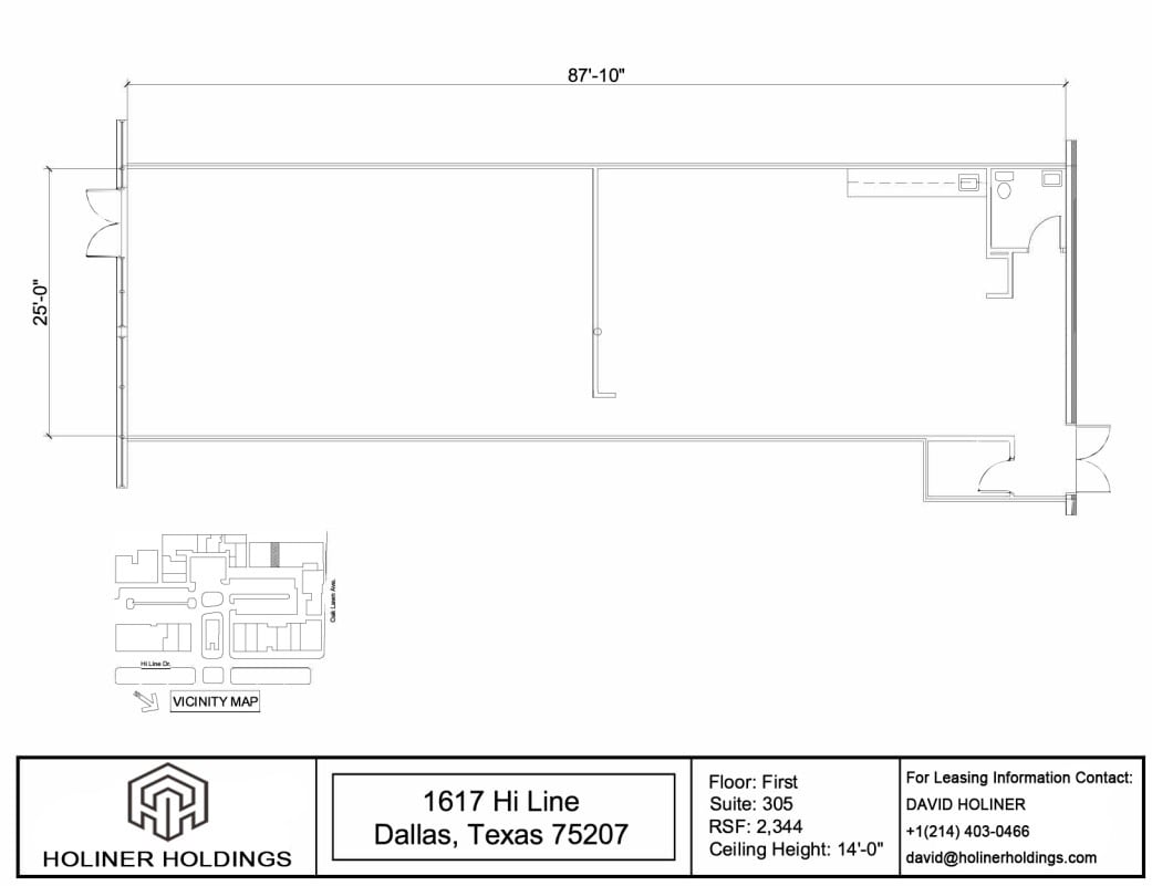 1617 Hi Line Dr, Dallas, TX for lease Floor Plan- Image 1 of 1