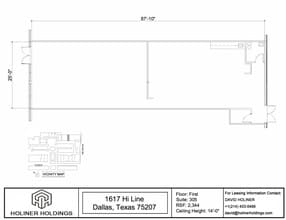 1617 Hi Line Dr, Dallas, TX for lease Floor Plan- Image 1 of 1