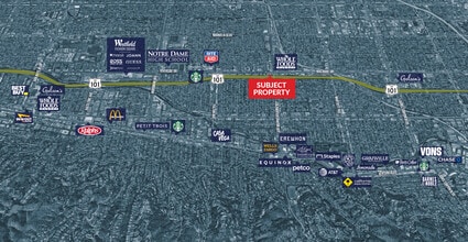 12900 Riverside Dr, Sherman Oaks, CA - Aérien  Vue de la carte