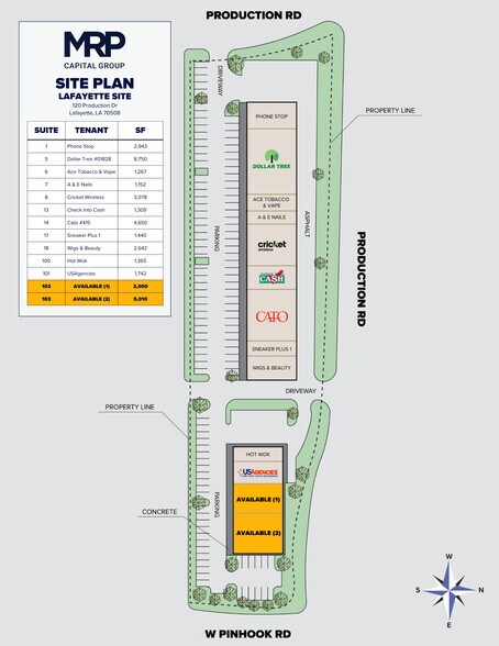 200 Production Dr, Lafayette, LA for lease - Site Plan - Image 2 of 9