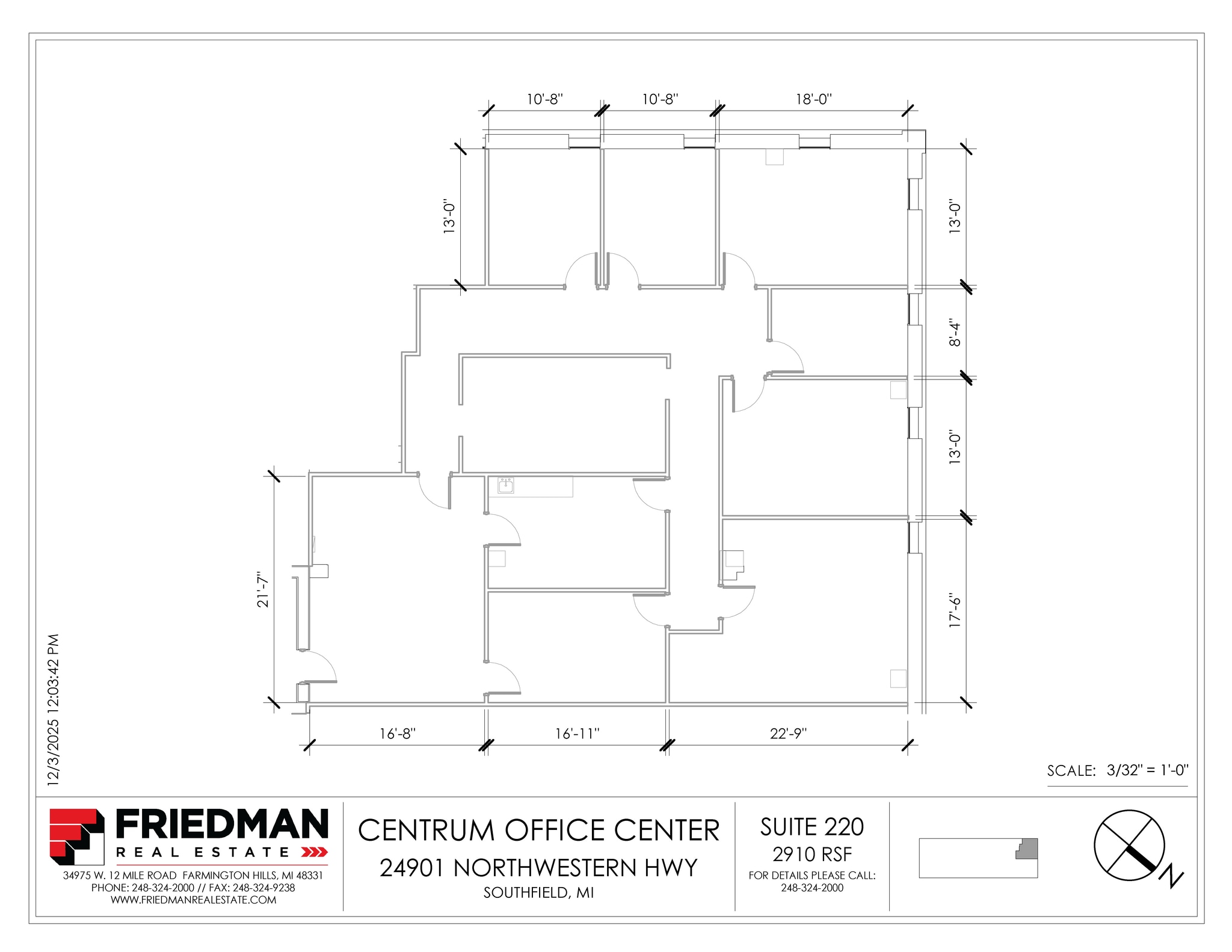 24901 Northwestern Hwy, Southfield, MI à louer Plan d’étage- Image 1 de 1