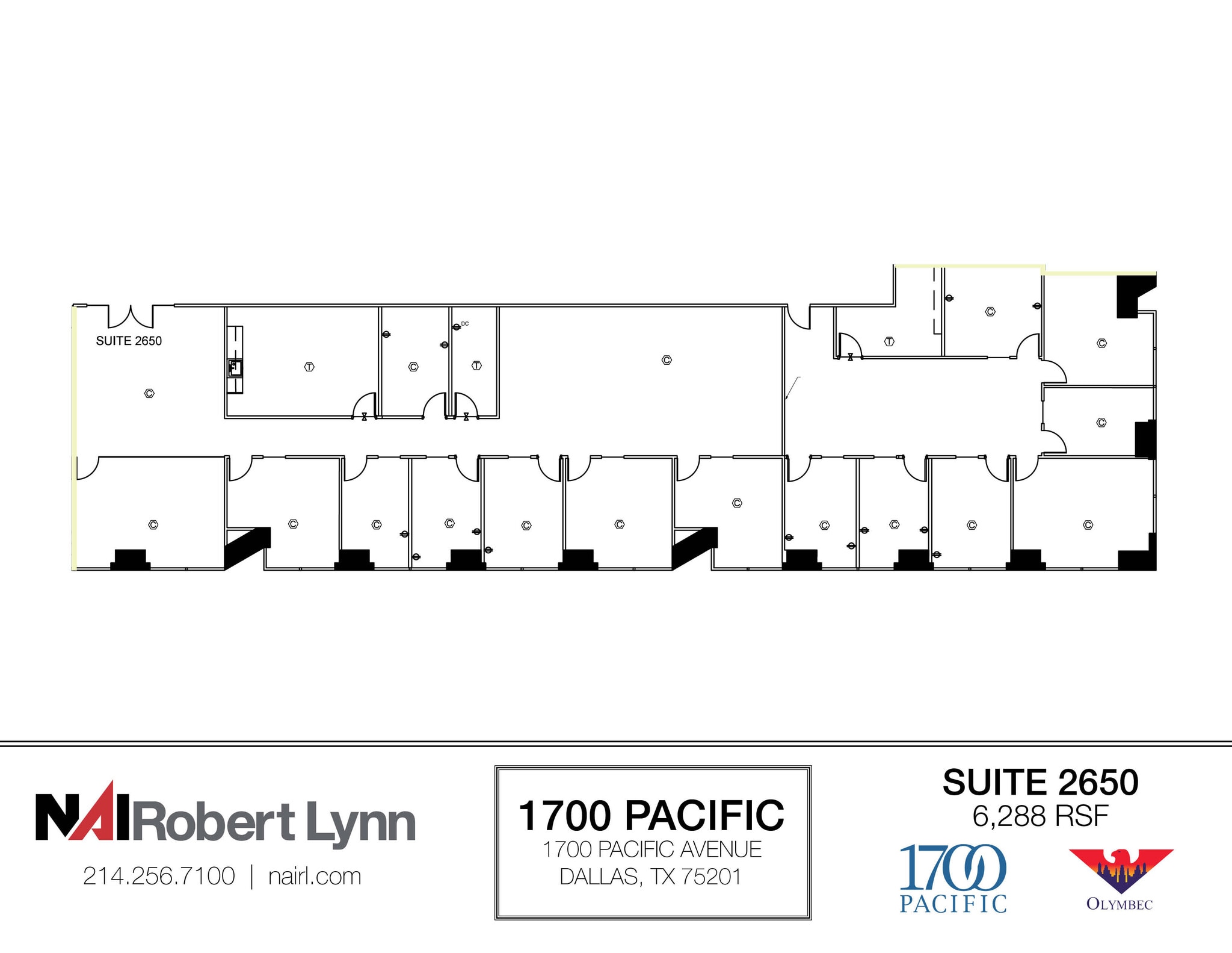 1700 Pacific Ave, Dallas, TX à louer Plan d’étage- Image 1 de 1