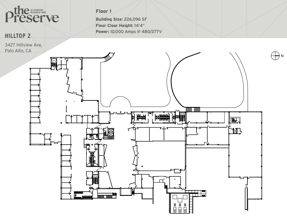 3425 Hillview Ave, Palo Alto, CA for lease Floor Plan- Image 1 of 3