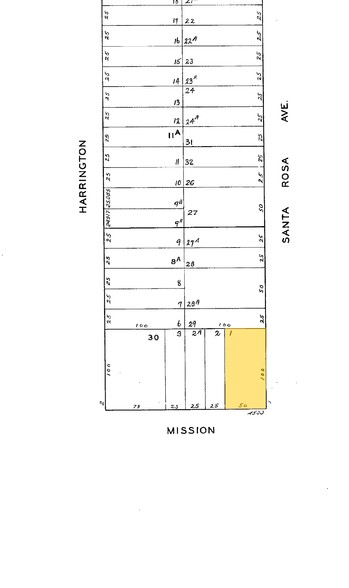 4500-4510 Mission St, San Francisco, CA à vendre - Plan cadastral - Image 1 de 1