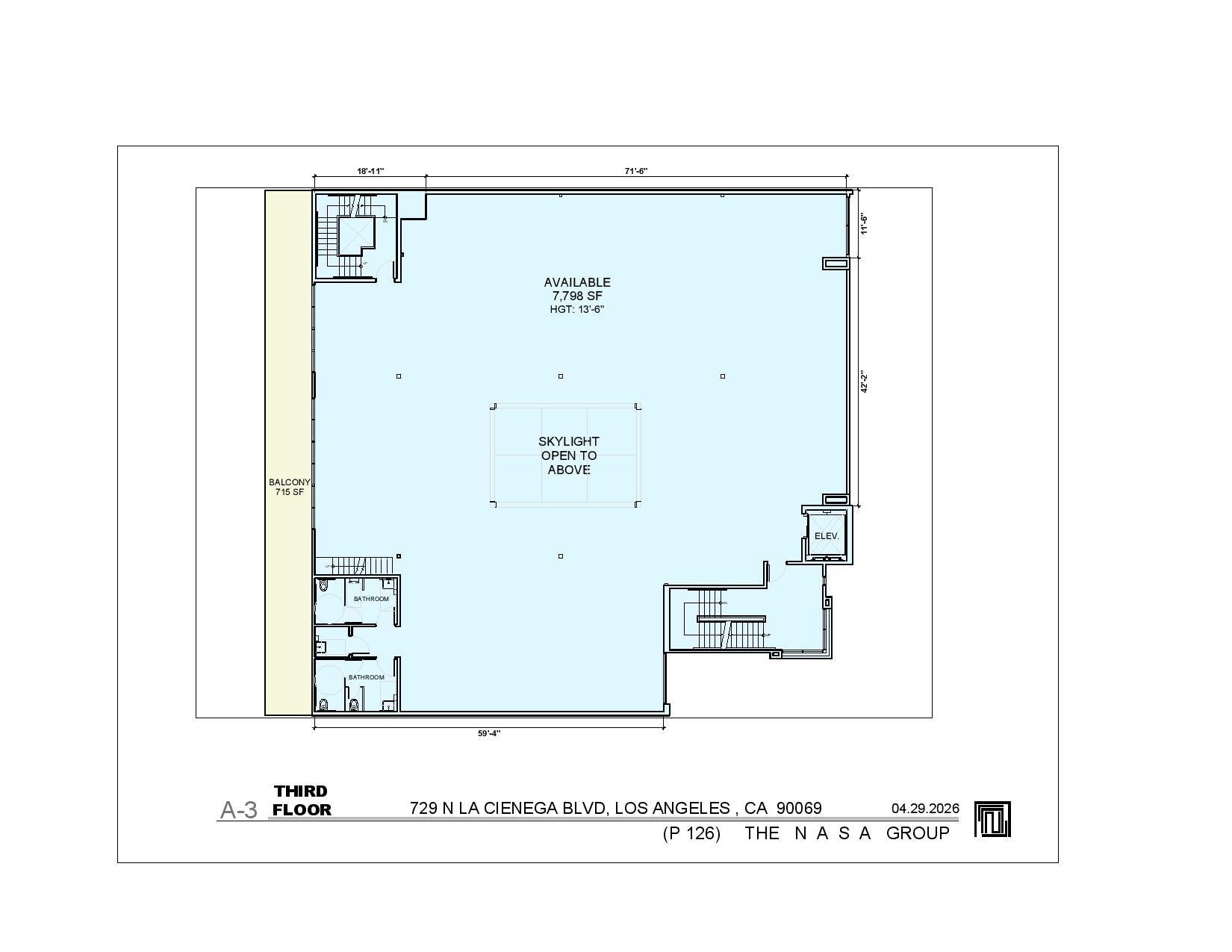 729-731 N La Cienega Blvd, Los Angeles, CA à louer Plan d’étage- Image 1 de 1