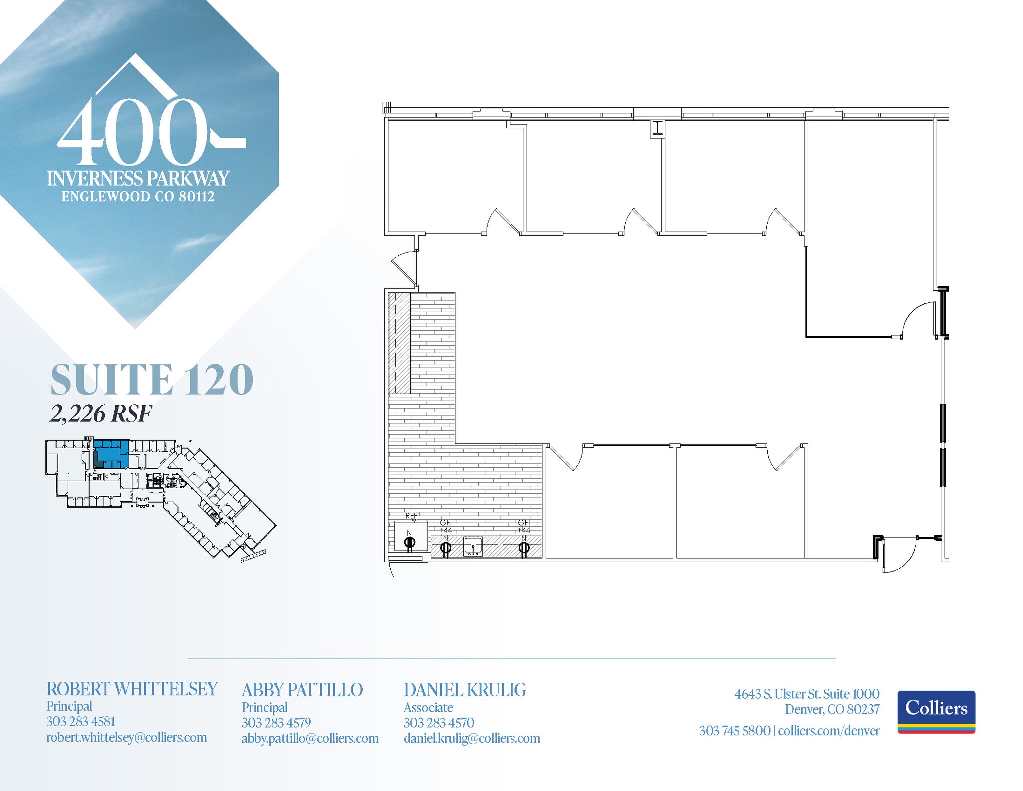 400 Inverness Pky, Englewood, CO à louer Plan d’étage- Image 1 de 1