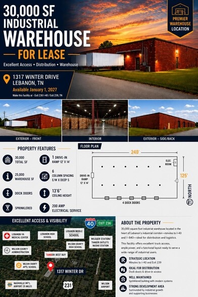 1317 Winter Dr, Lebanon, TN for lease - Building Photo - Image 3 of 13