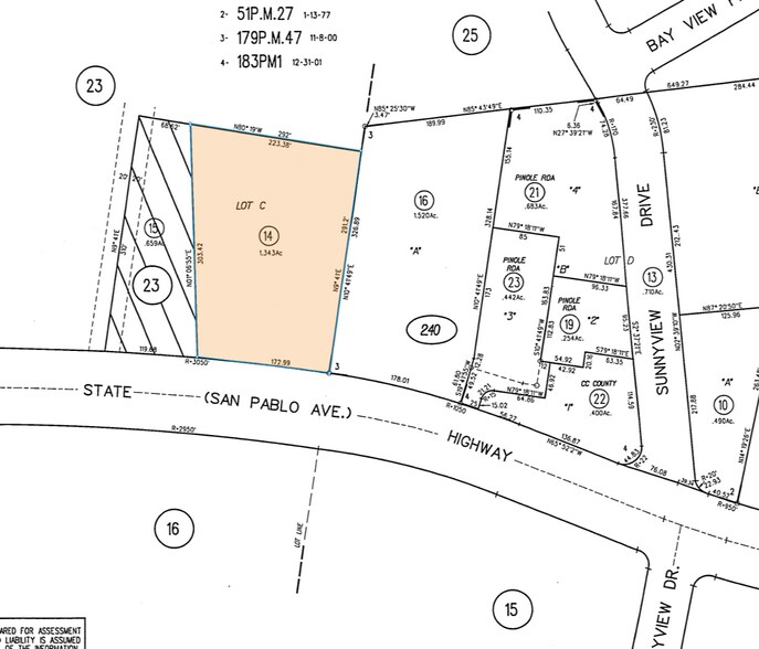 890 San Pablo Ave, Pinole, CA for sale - Plat Map - Image 3 of 3