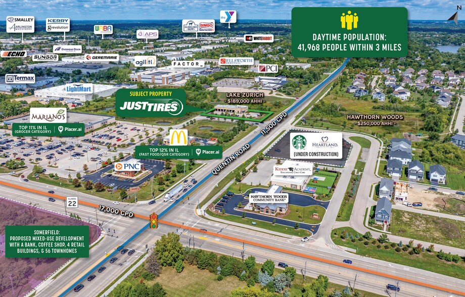 175 Quentin Rd, Lake Zurich, IL à vendre - Photo du bâtiment - Image 2 de 4