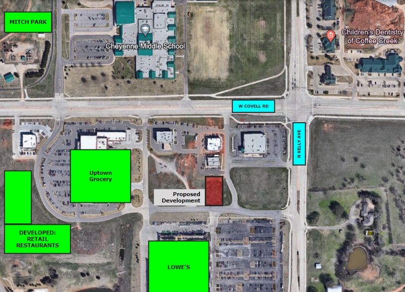 1032 W Covell Rd, Edmond, OK à louer - Aérien - Image 2 de 2