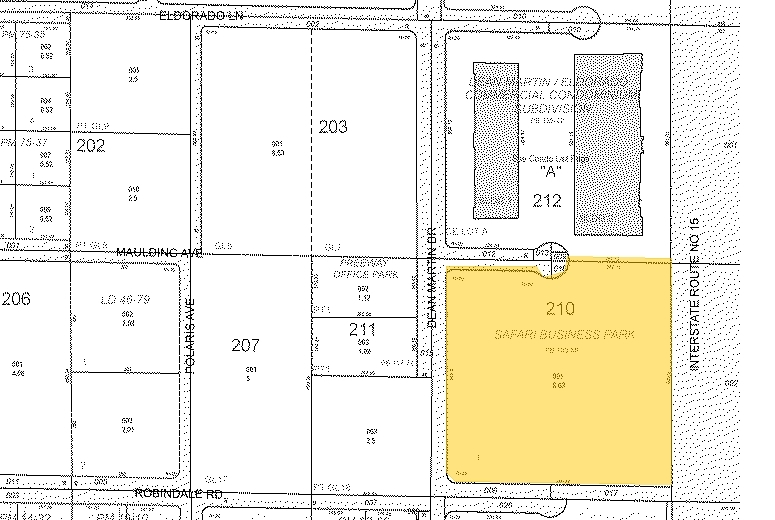 7650 Dean Martin Dr, Las Vegas, NV for lease - Plat Map - Image 2 of 5