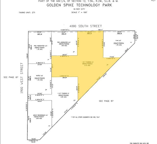 1821 W 4000 S, Roy, UT for sale - Plat Map - Image 1 of 1