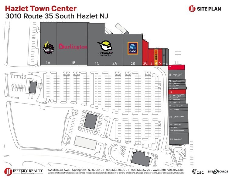 3010 State Route 35, Hazlet, NJ à louer - Plan de site - Image 2 de 9