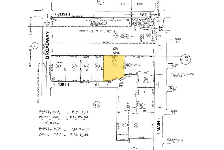 201 W 138th St, Los Angeles, CA à vendre - Plan cadastral - Image 3 de 5