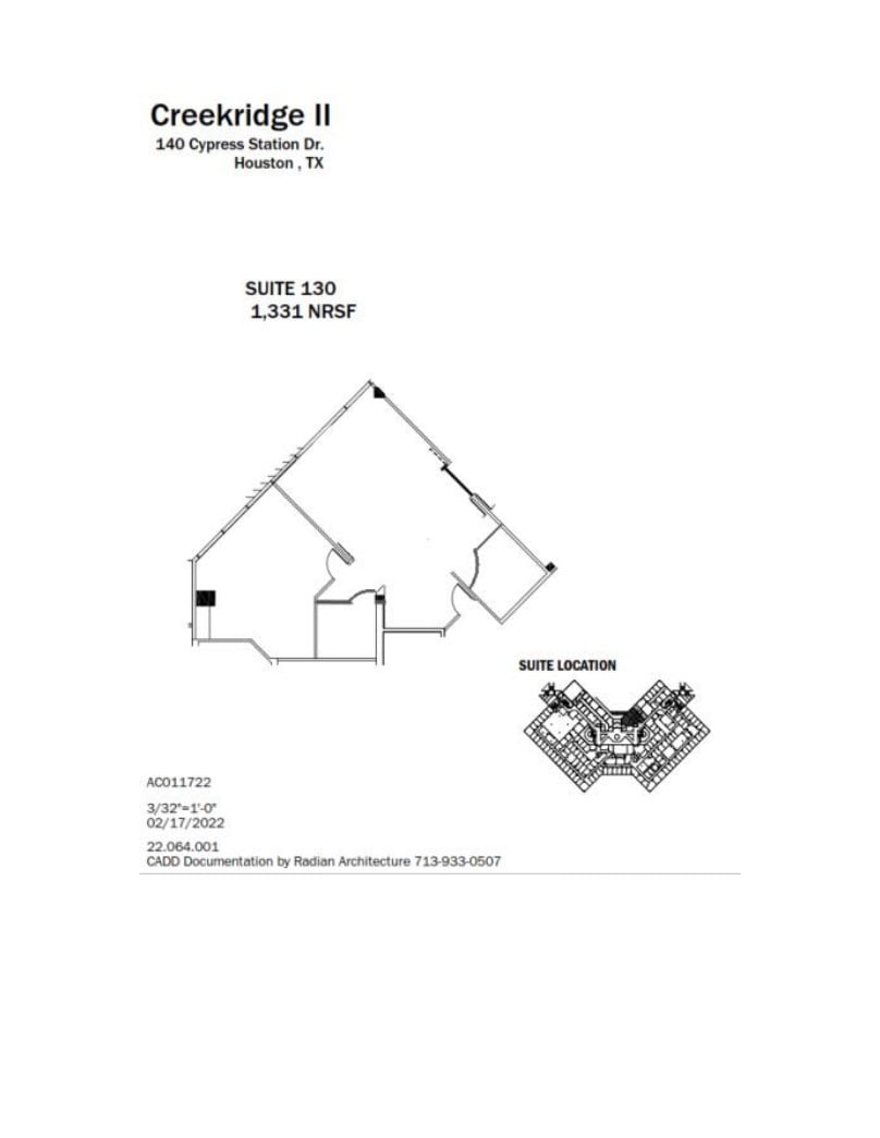 110-140 Cypress Station Dr, Houston, TX for lease Floor Plan- Image 1 of 1