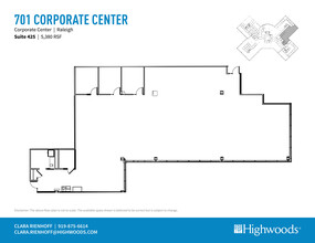 701 Corporate Center Dr, Raleigh, NC à louer Plan d’étage- Image 1 de 1