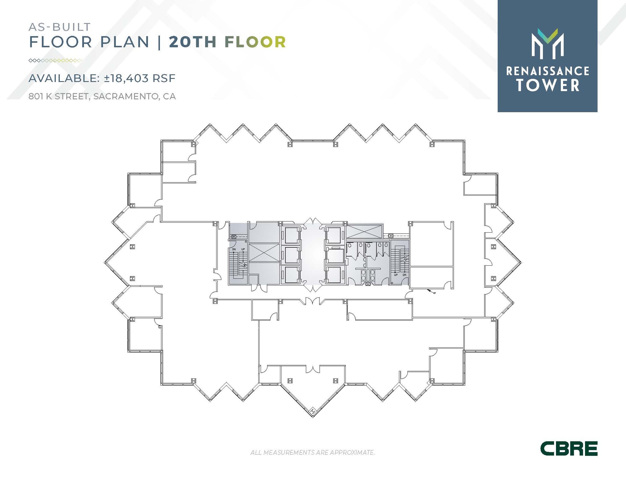 801 K St, Sacramento, CA à louer Plan d’étage- Image 1 de 2