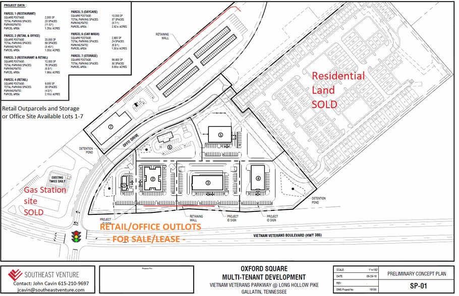1095 Long Hollow Pike, Gallatin, TN for sale - Site Plan - Image 2 of 3